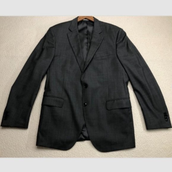 Peter Millar Other - Peter Millar Mens 100% Wool Blazer Made in Canada Size 44 Long Charcoal Gray